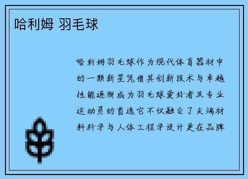 哈利姆 羽毛球