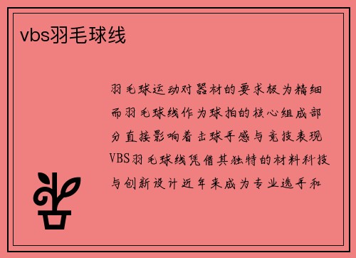 vbs羽毛球线